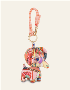 Oilily peach beige Elephas pendant tashanger
