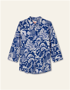 Oilily royal blue Brishti driekwart mouw blouse